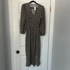 Gap Floral Black Maxi Dress